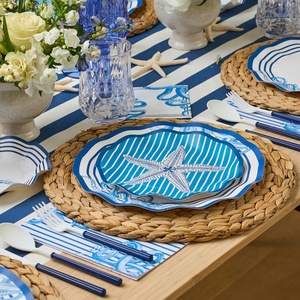 จานสลัดลายปลาดาว DAMAI ชุดจานชามสำหรับงานเลี้ยงแบบกำหนดเอง ชุดจานและแก้วสำหรับงานเลี้ยงแบบใช้แล้วทิ้ง - Product Image 3