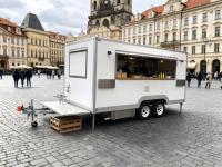 Remolque de Gelato Artesanal con Vitrina y Estación de Aderezos de Frutas Frescas para la Venta de Postres Congelados Naturales y Orgánicos