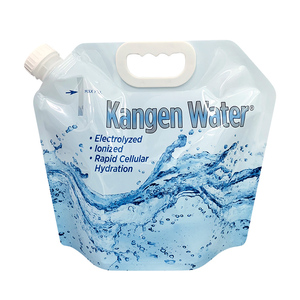 Sacs de stockage d'eau potable pliables en plastique sans BPA de 5 litres pour eau <span class=keywords><strong>Kangen</strong></span>, faible MOQ, vente en gros - Product Image 1