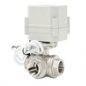 Vanne à boisseau sphérique électrique en acier inoxydable 3 voies type L/T avec indicateur lumineux marche/arrêt pour l'huile et le <span class=keywords><strong>gaz</strong></span> - Product Image 6