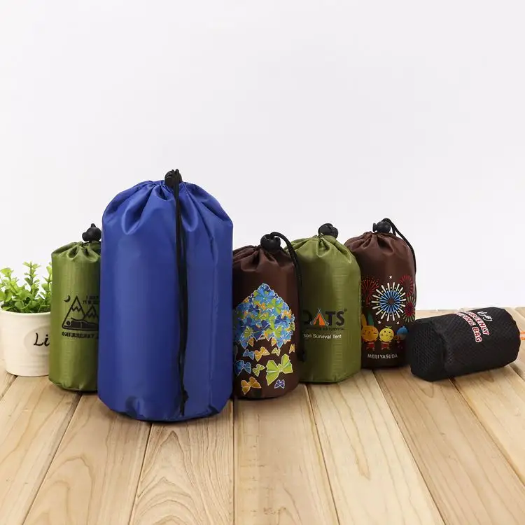 Impermeável 420D Poliéster Nylon Drawstring Bag Drawstring Mochila Promocional Kids Custom Drawstring Bag
