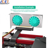 Kabel Ekstensi Riser GPU Kartu Grafis 2280 M.2 NGFF Key-M Interface ke Slot PCI-E 16X 90 Derajat 19CM Arah Kiri