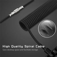 3M Custom Type C USB Clavier détachable pour machine de jeu Câble spiralé Aviator Ordinateur de bureau Connecteur d'aviation