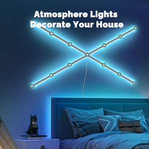 Applique murale RGBIC épissage barre lumineuse LED atmosphère bricolage avec télécommande <span class=keywords><strong>IR</strong></span> synchronisation du rythme de la musique pour salle de jeu <span class=keywords><strong>MOES</strong></span> - Product Image 6
