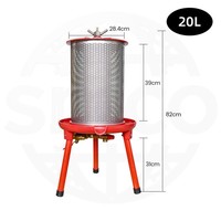 Industriële Fruit-En Groentesapmachine 20l 40l 90l Hydropress Roestvrijstalen Appelwijn-En Ciderpersmachine