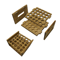 Maywaysky Joints Tube de verre Support d'affichage en bois pour 25 pièces Convient pour Slim King Size Cone
