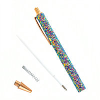 Plumas Metálicas Brillantes Retráctiles para Mujer, Suministros para Cumpleaños, Boda, Oficina, Escuela, Hogar, Multicolor