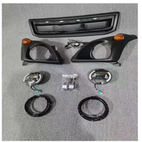 Pièces automobiles, calandre avant noire modifiée avec éclairage de calandre, compatible avec TOYOTA LandCruiser PRADO FJ120 LC120 2002-2009