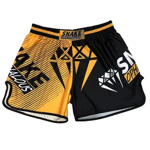 Custom Wholesale For Men With Slits Sublimation Printed No Gi Bjj Fight MMA Grappling Shorts