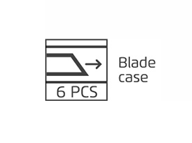 سكين متعدد الاستخدامات قابل للسحب ذاتي التحميل مع 6 شفرات 18 مم ومبراة أقلام - Product Image 5