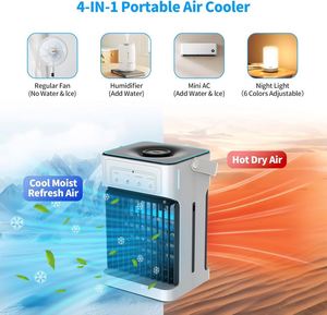 Portable USB <b>Mini</b> Air Cooler 3rd Gear Mobile Chiller for Office Dormitory Plastic Humidification Refrigeration Fan Low Noise - Product Image 3