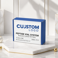 Cajas de Embalaje Personalizadas para Péptidos con Inserto, Caja de Cartón Rígido con Tapa Abatible para Botellas de Péptidos