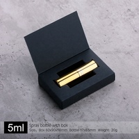 Flacon en verre de parfum rechargeable UV de 5ml avec bouchon de pulvérisation Boîte en papier pour pulvérisateur de parfum Testeur de parfum Bouteille d'échantillon