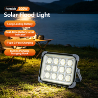Lampe solaire portative ALLTOP 200W, lampes solaires de jardin, lampes solaires d'extérieur, lampes solaires au sol