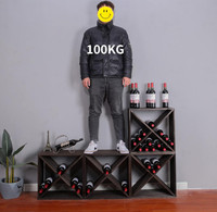 Meilleures ventes : Meuble à vin cube rétro en bois, empilable, pour comptoir