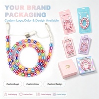 Kabel Data USB C 4 in 1 Berwarna Cerah dengan Manik-Manik, Hadiah Menarik, Aksesoris Elektronik