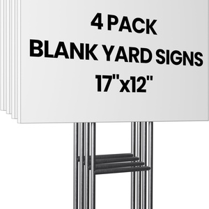 White Corrugated Plastic Yard <b>Sign</b> for Outdoor Use for Yard Sale Birthday Party <b>Garage</b> Sale Decorations Cut PP Includes Arrow - Product Image 4