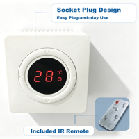 Thermostat intelligent WiFi pour chauffage électrique avec application Tuya et commande vocale - Thermostat d'ambiance à écran tactile pour chauffage