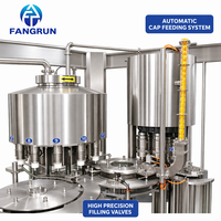 Projet clé en main, homologué CE, machine de remplissage d'eau automatique 3 en 1 pour bouteilles en PET et en verre, rinçage, bouchage et remplissage d'eau pure minérale