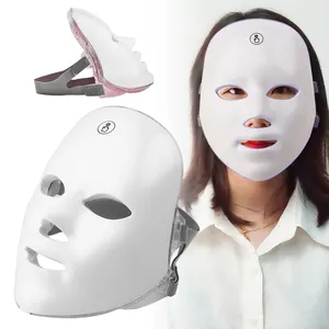 Huidherstel Draadloze Led Masker Lichttherapie 7 Kleuren Led Gezichtsmasker