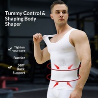 Maßgefertigte OEM Hochelastische Polyamid Herren-Shapewear Bauchflachende Kernunterstützung Funktionelle Weste für Workout-Training