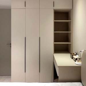 Armoire moderne pliable à 3 portes avec miroir et coiffeuse, sur mesure, en panneau MR HDF, par YALIG - Product Image 5