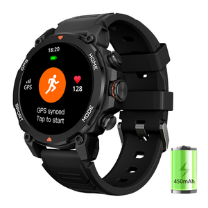 สมาร์ทวอทช์ GPS <span class=keywords><strong>G6</strong></span> หน้าจอ AMOLED 1.43 นิ้ว แบตเตอรี่ 450mAh กันน้ำ 5ATM พร้อมเข็มทิศ วัดความสูง วัดความกดอากาศ เหมาะสำหรับการเดินป่า ชาร์จไร้สาย ตัวเรือนพลาสติก สำหรับผู้ชาย - Product Image 1