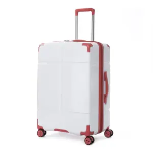 VERAGE光沢のあるABSPCハードスピナーホイールスーツケース荷物トロリーバッグ持ち運びに便利28インチラージ