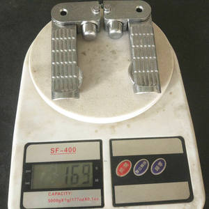 Pédales de vélo électrique en aluminium argenté avec repose-pieds arrière, accessoires durables pour vélos pliants Zuma Piaoqi - Product Image 1