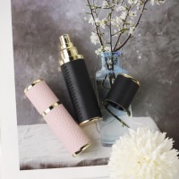 Atomiseur de parfum en verre PU, flacon vaporisateur de parfum 5ml 10ml, mini atomiseur de parfum rechargeable pour voyage