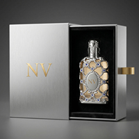 Boîte de parfum en verre mat avec logo personnalisé de luxe, 50 ml, 75 ml, emballage cosmétique en verre transparent de haute qualité, fournisseur d'usine OEM ODM