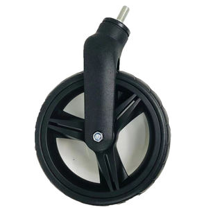 Roue en mousse PU de 7,5 pouces avec jante en plastique, accessoires pour poussette, roue avant, dureté 70-75A, 313,8 g, 190 mm de diamètre extérieur, certifiée - Product Image 2