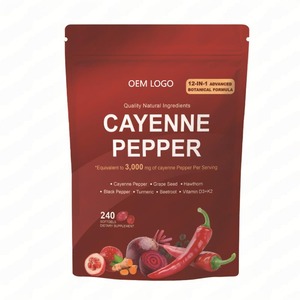<strong>Cayenne</strong> <strong>Pepper</strong> Extract Softgel <strong>Capsules</strong> Private Label Best Price 240 <strong>Cayenne</strong> <strong>Pepper</strong> Supplement Vitamin K2 +D3 - Product Image 1