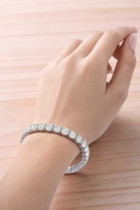 AFAR JEWELS Best Selling Silver Plated <b>Freshwater</b> <b>Pearl</b> Tennis <b>Bracelet</b> Moissanite Brilliant Cut Brilliance Luxury Fashion - Product Image 5