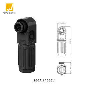 Conectores de CC de alto voltaje 200A Almacenamiento de energía IP 67 Conector impermeable de alimentación de CC Conector de alimentación de CC a prueba de agua - Product Image 5