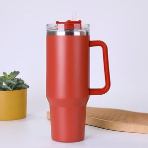 Car H1.0 <b>Handle</b> <b>Travel</b> Tumbler 40oz Double Wall Vacuum <b>Mug</b> Lid Straw Anti-Slip OEM Custom Logo - Product Image 1