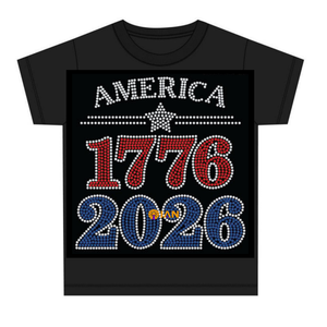 Transferencia de Diamantes de Imitación para Camiseta con Diseño '250 Años de Libertad en América' para el 4 de Julio, Edición 2026 - Product Image 1