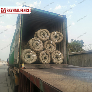Alambre de púas espiral de acero inoxidable, <span class=keywords><strong>doble</strong></span> espiral, tipo <span class=keywords><strong>concertina</strong></span>, para defensa de fronteras - Product Image 5