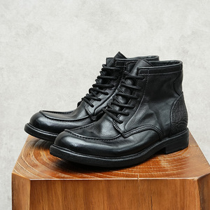 Chaussures décontractées de luxe pour hommes, style italien, en cuir, avec talon rehaussé, chaussures en cuir tendance - Product Image 4