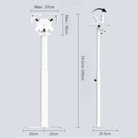 Support de tablette en métal pour tablette de 10 à 15 pouces, support pivotant réglable en hauteur
