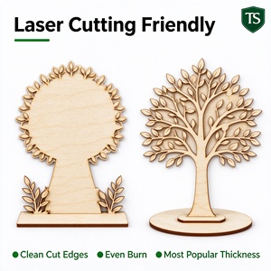 Láminas de Madera Contrachapada de Abedul de 3 mm, 12x16 Pulgadas (300x400 mm), Núcleo de Álamo, Madera de Abedul Báltico para Corte Láser, Manualidades CNC, Modelado - Product Image 4
