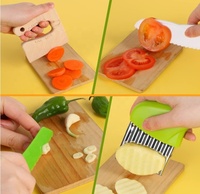 15-teiliges Set Kleinkind-Plastikmesser-Set mit Brotform und Teigroller für Kinder im Vorschulalter, Klassenzimmer, Zuhause, tägliches Kochen, Fähigkeitstraining