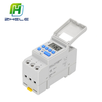 1NO 1NC Din Rail Fasa Tunggal Mingguan 7 Hari Programmable Digital 12v Dc Time Switch Relay Timer AC/DC 12V 24V 48V 110V AC220