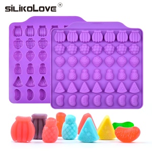 MUYULINS Factory 42-Cavity Fruit-Shaped LFGB Platinum Non-Stick BPA-Free <b>Silicone</b> Jelly Gummy Candy Mold - Product Image 1