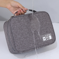 Tas penyimpanan kabel Data Digital, tas penyimpanan aksesori elektronik, tas sentuhan akhir, pengisi daya USB Hard Disk multifungsi portabel