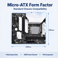 Carte mère ITZR Factory Bulk B860, chipset Intel, socket LGA1851, compatible avec les processeurs Core Ultra.