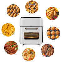 Chine Acier inoxydable 8L 10L 15L Friteuse à air numérique multifonctionnelle Maison Friteuse électrique Chaude Sans huile Forme carrée moderne