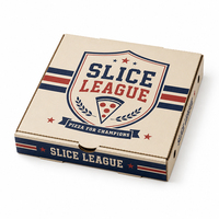 Caja de Pizza para Llevar con Logotipo Personalizado al por Mayor, Contenedor de Pizza de Papel Corrugado Ecológico para Restaurantes Locales