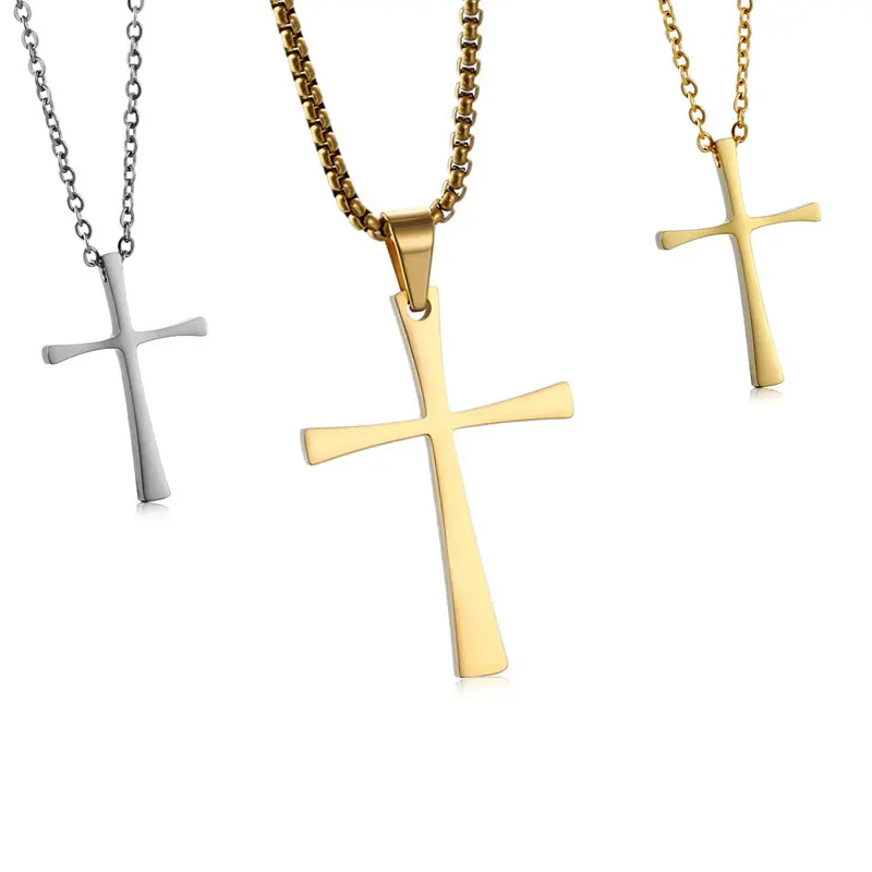 ARNAN Jewelry Cross Necklace with high quality Stainless Steel Cross Pendant for Church Gifts Factory Wholesale