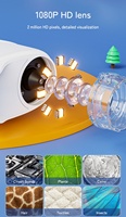 Microscopio Digital Portátil para Niños 1000X con Pantalla de 2 Pulgadas, Luz LED, Recargable, Juguete Educativo Científico